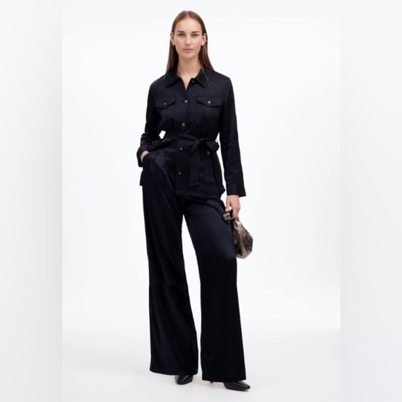 Madewell Pants - Madewell Harlow Superwide Satin Trouser Pant